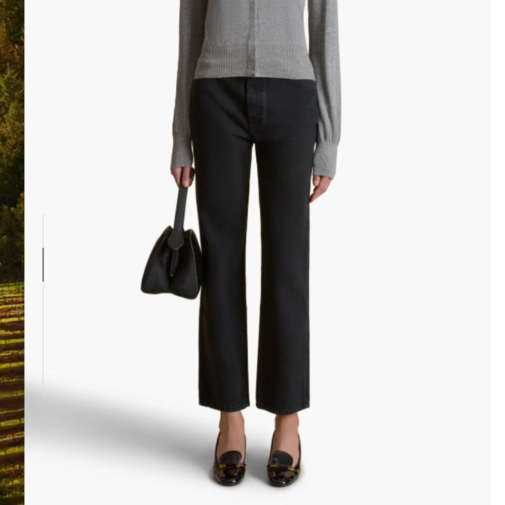 NWOT Khaite Abigail Jean - Black Denim , Prescott - Size 26